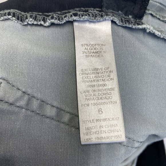 DEMOCRACY Ab Technology Camouflage Mid-Rise Skinny Pants Women Sz 6 Gray Stretch - Picture 9 of 16